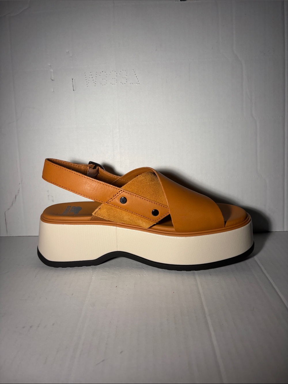 NEW Dayspring Crisscross Sorel Women's Tan Platform Slingback Sandals Size 8 - Picture 5 of 7